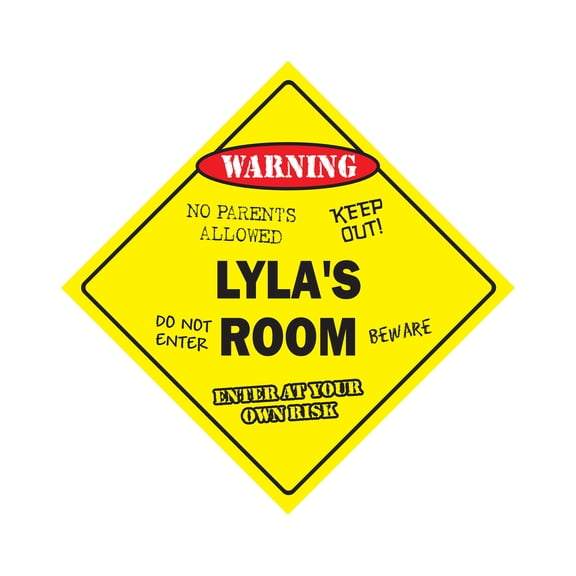 SignMission X-Lylas Room 12 x 12 in. Crossing Zone Xing Room Sign - Lylas