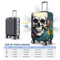 thumbnail image 4 of Gukieu Modern Hip-Hop Skull Print Suitcase Protective Cover, Elastic Zipper Buckle Suitcase Protective Cover, Suitable for Travel, Business Trip-X-Large, 4 of 7