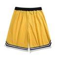thumbnail image 5 of FRSASU Men's Mesh Basketball Shorts Lightweight Quick Dry Mesh Athletic Running Gym Striped Shorts with Zip Pocket. Yellow, 5 of 9