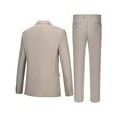 thumbnail image 2 of [Two Button Lapel] Men's 3pcs Business Suit | Champagne Color | Two Button Lapel Jacket Vest Trouser Set | Wedding Business Tuxedo, 2 of 8