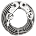 thumbnail image 2 of Cable Dog Tie Out PDQ con revestimiento de vinilo plateado, tamaño XL, 12 m, 2 of 3