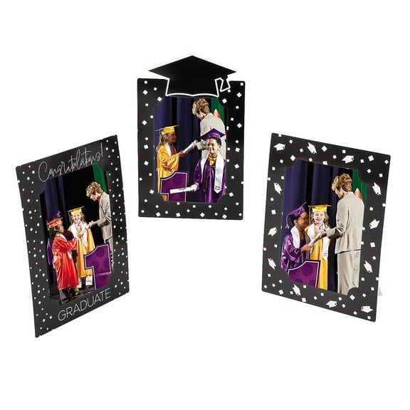 8" – 9 1/2" Graduate Photo Frame Tabletop Centerpieces - 3 pieces