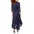 thumbnail image 4 of Alex Evenings Women's Sleeveless Printed Chiffon Mid-Length Dress With Jacket, Dark Navy, 12, 4 of 5