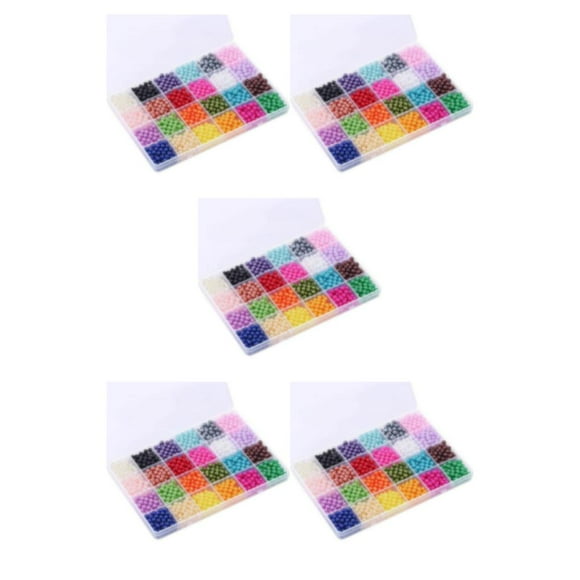 Guardoinrt 1680x Ensemble de Perles Sûres et Douces pour la Peau pour Bricolage Artisanat Larges Trous de Filetage ABS Fabriqué 5Ensemble