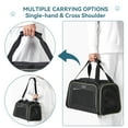 thumbnail image 4 of PETSFIT 17in Cat Carrier, Pet Carrier Airline Approved with Extendable Mat, TSA Approved Pet Carrier,Under 20 Lbs, Black, 4 of 9