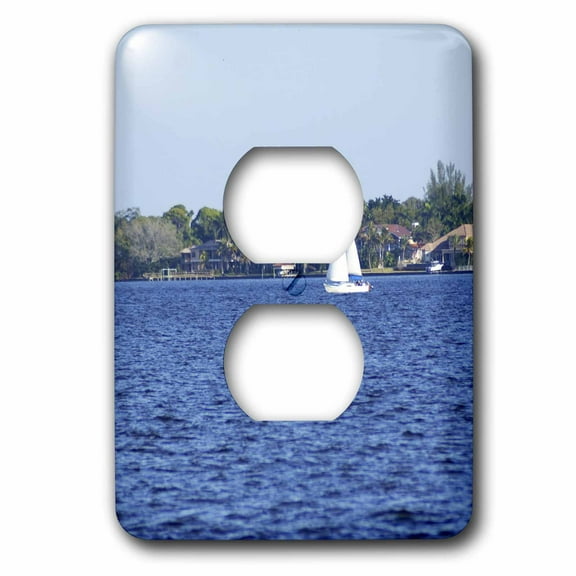 3dRose, Full Sail, 2 plug outlet cover