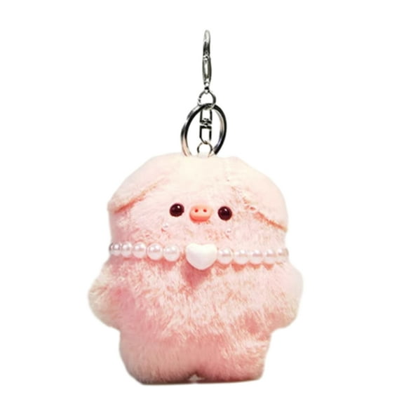 Bottone Creative Cute Pig Keychain Soft Stuffed Plush Toy Keyring Backpack Pendant Decoration Cute Piggy Key Chain Ornament