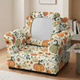 thumbnail image 3 of FKELYI Fall Pumpkin Sunflower Print 2 Piece Stretch Couch Cover with Separate Cushion Cover Non Slip Anti-Dust Armchair Slipcover Furniture Protector for Living Room, 3 of 7