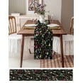 thumbnail image 3 of Christmas Tree Table Runner 90 Inches, Winter Colorful Xmas Trees Snowflakes Bed Runner Dresser Scarves Tabletop for Indoor Outdoor Parties/Ceremony/Banquet, 13" x 90", 3 of 8