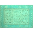 thumbnail image 1 of Ahgly Company Indoor Rectangle Persian Turquoise Blue Traditional Area Rugs, 8' x 10', 1 of 4