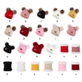 thumbnail image 4 of Jumpingount Bufanda Conjunto de gorro y guantes para niños Gorro de punto Gorro Delicados productos para niños Estirable Clima frío Cómodo Bufanda rosa Sombreros bola de pompón marrón amarillo Jumpingount AP008793-05B, 4 of 6