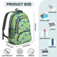 thumbnail image 5 of Colorful Dinosaurs Leaves Pattern Cute School Backpack Bag with Padded Back and Adjustable Shoulder Straps 16.9 X 12.6 X 5.9 Inches, 5 of 5