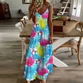 thumbnail image 3 of Flamingo Pattern Sleeveless Dress Woman Fashion Long Dresses Women's Summer Suit Dress Summer 2025 Women, 3 of 7