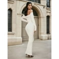 thumbnail image 3 of Off Shoulder Bodycon Maxi Rib Dress, 3 of 4