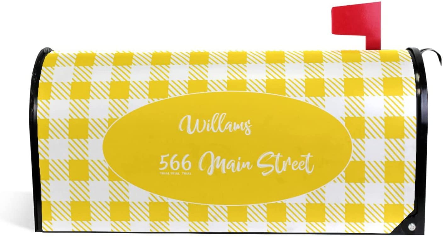 Kcldeci Spring Boxwood Wreath Mailbox Cover Buffalo Check