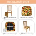 thumbnail image 4 of Sunflower Seat Covers for Dining Room Chairs Set Of 6,Stretch Printed Washable Chair Seat Cover with Elastic Ties and Button,Removable Waterproof Couch Cushion Covers, 4 of 6