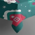 thumbnail image 4 of Dark Green Christmas Tree and House Pattern Rectangle Tablecloth 60"x102",Waterproof Polyester Rectangle Table Cloth, Wipeable Spillproof Polyester Tablecloth for Dining, Camping, Indoor and Outdoor, 4 of 6