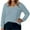 426#Light Blue, variant on Women Plus Size Sweaters Cable Knit Long Sleeve V Neck Sweaters Tops Casual Soft Loose Fit Pullover Sweater