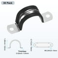 thumbnail image 3 of Uxcell 30 Paquete de Abrazaderas de Cable 1.26" Acero Inoxidable 304 Goma Forma U para Tubo, 3 of 7