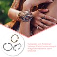 thumbnail image 3 of Alloy Man Bracelet Open End Electroplated Anti-rust Ornament Decor Bracelets Fashionable Decorative Replacing Bangle Jewelry Birthday Gift Gold Type 1, 3 of 9