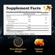BetterAlt Pure Himalayan Shilajit Honey Sticks with Organic Honey & Saffron – Natural Energy & Wellness Support – 30ct