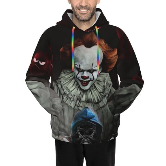 It Pennywise Horror Men's Hoodie Novelty Pattern Adult Hooded Sweatshirts Casual Unisex Pullover for Women Youth