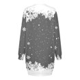 thumbnail image 3 of Vestidos de Lino Para Mujer Vestido Cómodo Con Estampado de Feliz Navidad Para Mujer Sudadera Con Capucha de Manga Larga Vestidos Midi de Manga Larga Con Bolsillos, 3 of 3