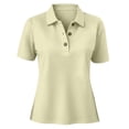 thumbnail image 7 of TGSLY Women's Work Golf Shirts Soft Breathable Collared Short Sleeve Tops Relaxed Dressy Casual Half Button Down Solid Color Blouses L, 7 of 7