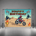 thumbnail image 5 of Motocross Themed Happy Birthday Banner Backdrop Background Decorations Party Supplies for Birthday Party Photo Booth Decor Kids Room Decor Photography Props, 5 of 8