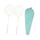 thumbnail image 4 of Juego de raquetas de bádminton luminosas que brillan en la oscuridad con mango antideslizante para uso en interiores y exteriores. Amarillo, 4 of 9