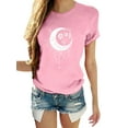 thumbnail image 1 of Avamo Femmes Tee-Shirt d'Été Tops Manches Courtes Chemise Décontractée Travail Tunique Blouse Rose L, 1 of 2