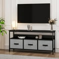 thumbnail image 2 of Industrial TV Stand, Entertainment Center with Storage, 47.2"W TV Stand for Bedroom, Small TV Stand Dresser with Drawers and Shelves, TV & Media Console Table Furniture for Living Room, 2 of 9