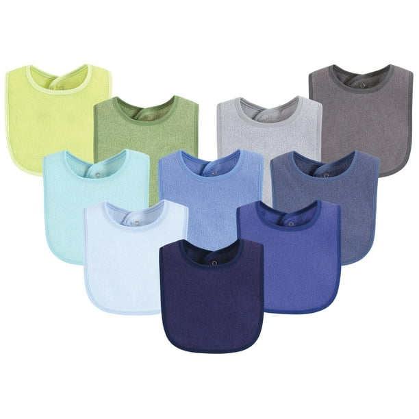 Babero Hudson Baby Baby, impermeable, azul lima, talla única