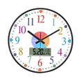 thumbnail image 4 of Reloj de pared infantil, silencioso y colorido, redondo, de 30 cm, para dormitorio o aula escolar. Estilo B, 4 of 9