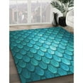 thumbnail image 2 of Ahgly Company Indoor Rectangle Patterned Teal Green Area Rugs, 4' x 6', 2 of 6