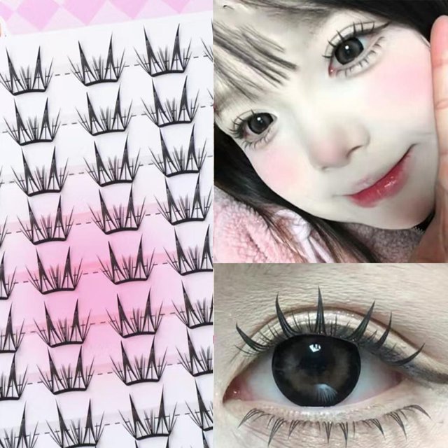 10 Rows Of Glue-free Lower Eyelashes For Beginners Easy To Use Transparent Stem No Glue Natural