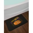 thumbnail image 2 of Halloween Bath Mat, Scary Smiling Pumpkin with a Tool Sticking on Head Flying Purple Bats, Plush Bathroom Decor Mat with Non Slip Backing, 29.5" X 17.5", Charcoal Grey Orange, by Ambesonne, 2 of 2