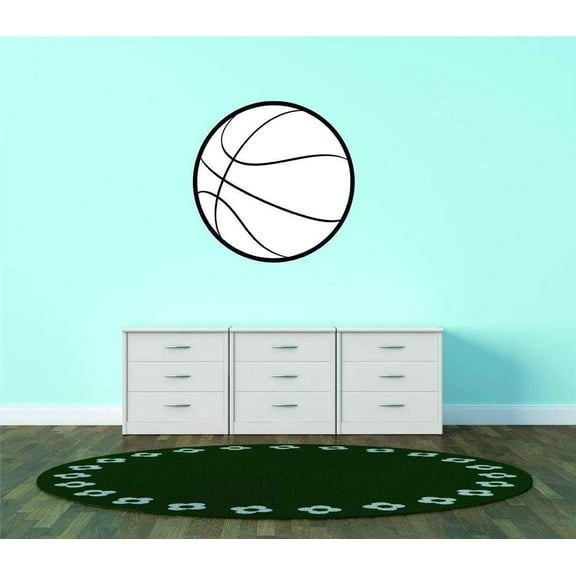 Custom Decals - Prices Reduced Basketball Men Sports Ball Vinyl Wall Vinyl Peel And Stick Sticker Wall 20x55