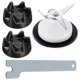 thumbnail image 1 of Bl Replacement Blade and Coupler - 4-Leaf Stainless Steel Attachment for Kitchen Bls, 1 of 5