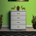 thumbnail image 6 of Transitional Wooden Chest with 4 Drawers and Recessed Handles, Gray- Saltoro Sherpi, 6 of 6