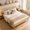 Natural, variant on Traditional Style King Size Bed with Headboard and Footboard, Pinewood Bed with Strengthened Bed Frame