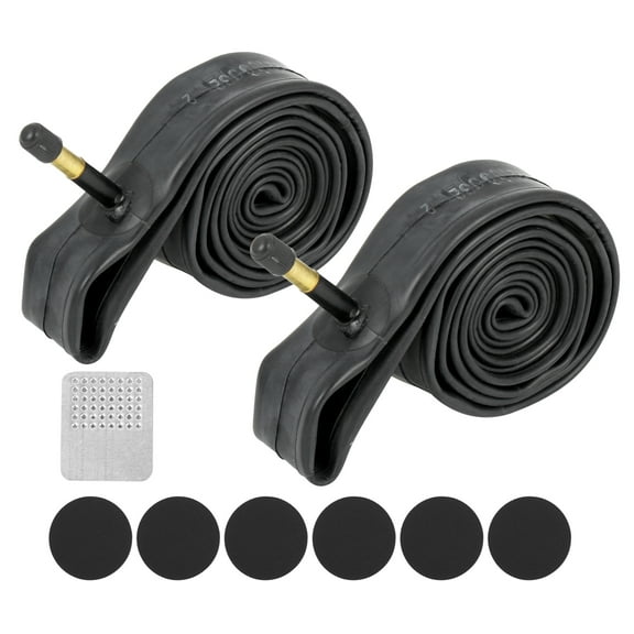 2pcs Bike Bicycle Tube w Tire Repair Kit US American Type Valve Inner Tube 24x1 3/8