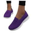 thumbnail image 2 of TOWED22 Women's Shoes Faux Suede Rhinestone Ribbon Square Toe Ballet Flat(Purple,7.5), 2 of 5