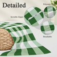 thumbnail image 6 of Green Plaid Throw Pillow Cover, Pillowcase Protectors with Zipper, Breathable Decorative Lumbar Pillow Case Cover, Spring Summer Farmhouse Buffalo Checkered Pillow Shams for Couch Sofa 12x20Inch, 6 of 8