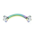 thumbnail image 2 of Jiaroswwei Eyebrow Ring Cubic Zirconia Wear-resistant Steel Body Piercing Jewelry Barbell for Women, 2 of 7