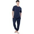 thumbnail image 5 of Fruit of the Loom Men's 360 Stretch Crewneck Top and Jogger Pant Sleep Pajama Set, 5 of 6