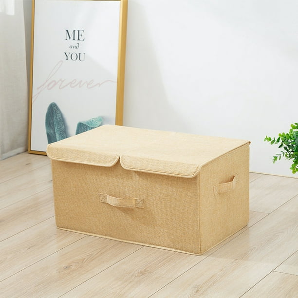 Foldable Clothes Storage Bags, Wooden Closet Storage Boxes With Lids