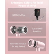 Obacre Professional 1800W Ionic Blow Dryer with Diffuser, Fast Drying Hair Dryer for Women with Frizz Control, Low Noise Design and Multiple Styling Attachments