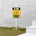 thumbnail image 5 of Kurmntregon Butterfly Crossing Sign With Stake Slow Sign Aluminium Sign 6x4.6inch Wildflower Sign Decorative Outdoor Flower Plants Landscaping Signs Yard Grass Lawn Art Stake Kit, 5 of 7