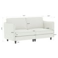 thumbnail image 2 of 74.27" Cloud Couch, Beige Sectional Couches for Living Room, Large 2 Seater U-Shaped Sofa with Movable Ottoman, Fabric Couch with Arm Pockets for Apartment Office, 2 of 10